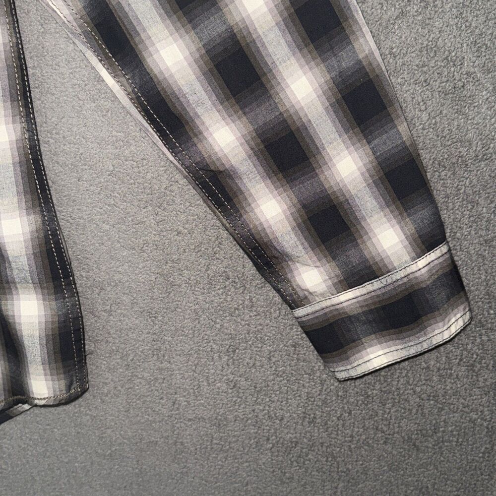 Buffalo David Bitton Shirt Medium Plaid Long Sleeve Back Graphic Button Up NWT - Picture 9 of 16